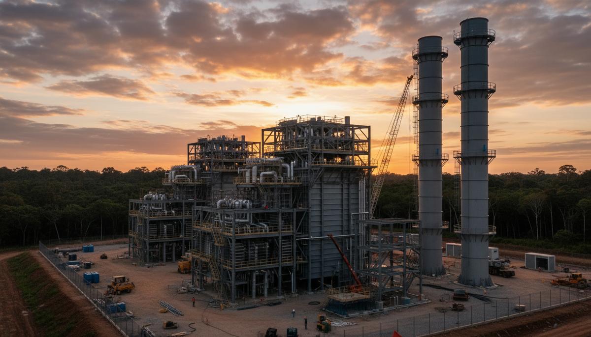 Новая ТЭС в Бразилии повысит энергоэффективность региона Манаус Новая тепловая электростанция комбинированного цикла в бразильском Манаусе на этапе строительства.