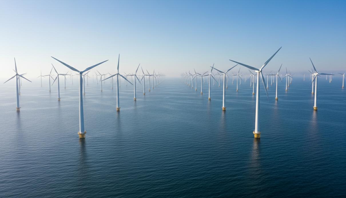 Evolve Energy закупит электроэнергию британской морской ВЭС «Рейс-Банк» Морская ветроэлектростанция «Рейс-Банк» с ветряными турбинами в Северном море